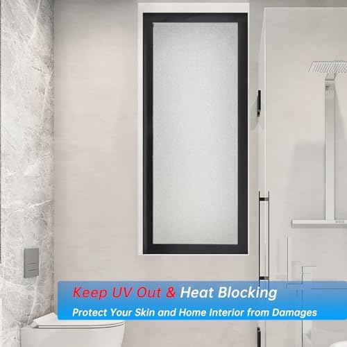 Window Privacy, Removable Glass Door Privacy Film, Suitable for Bathrooms, Offices, Static Cling Decorative Film, Reusable Window Stickers (Flash Pure, 29.6 x 157.4 inch) - Image 6