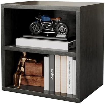 FUSUNBAO Magic DIY Cube Storage Organizer Stackable Cubes for Home Books Clothes Toy-Modular Cubby Storage System-Office Cubical-Bookcase Closet (French Oak,1 Layer Cube) by FUSUNBAO