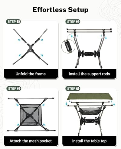 Gonex Portable Camping Table, Lightweight Foldable Camp Side Table - Image 6