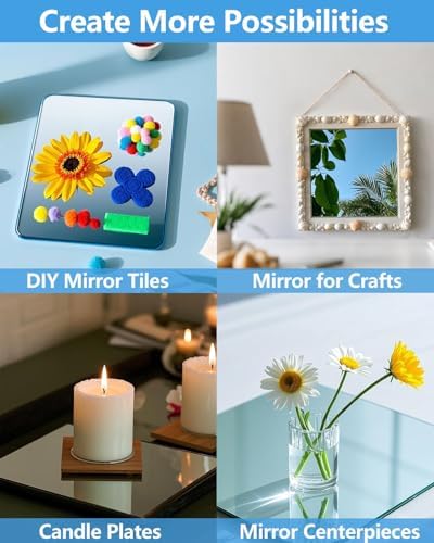 Unbreakable Mirror Tiles Self Adhesive,8 PCS 8”x 8” Toddler Mirror for Classroom Decor, Peel and Stick On Small Mirrors for Wall Decor, Shatterproof Plastic Mirrors Stickers for Kids Decorative - Image 4