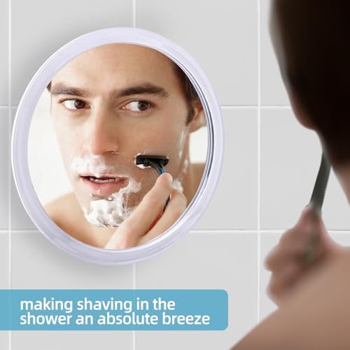 Fogless Shower Mirror for Shaving and Makeup with 3 Removable Powerful Suction Cups, Shatterproof Anti Fog Mirror for Shower and Bathroom, Glassless Safety Kids Mirror - Image 6