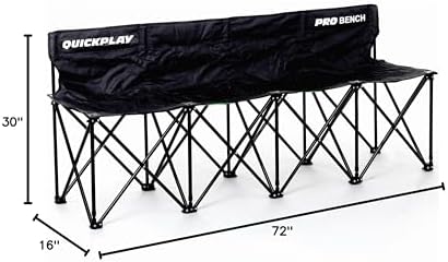 QUICKPLAY Pro 4-Seater Team Bench - Folding Soccer Sideline Seat - Image 3