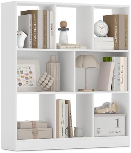 VASAGLE Bookshelf, 8 Cubes Storage Organizer, 35.4 x 9.5 x 39.4 Inches by Unknown