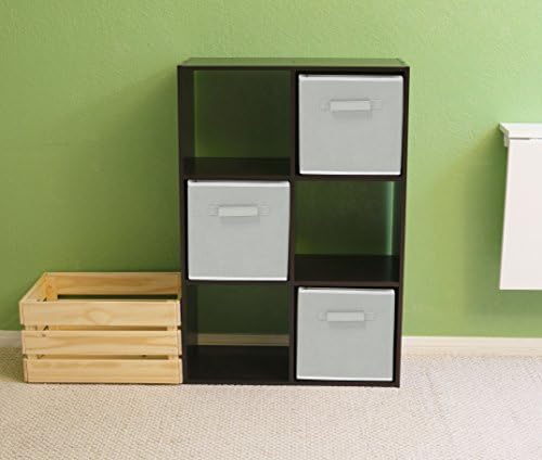 Simple Houseware 11-Inch Foldable Cube Storage Bins, Gray, 6-Pack - Image 5