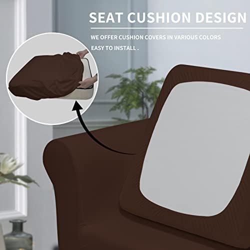 Easy-Going 2 Pieces Stretch Sofa Slipcover for Armchair Washable - Image 3