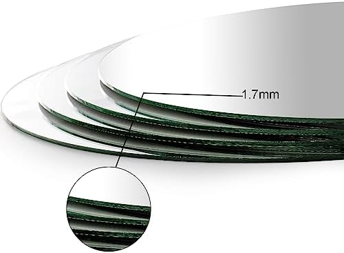 Set of 12 Round Mirror Trays, 10 Inch Glass Mirrors Candle Plate Large Circle Mirrors Wall Mount Glass Mirror Tiles for Table Centerpieces, Crafts, Wedding, Party Decorations (Pack of 2) - Image 3