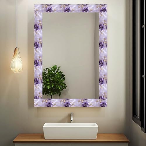 IVN Wallpaper Border Peel and Stick Wall Violet Gold Rose 4x196 Inch - Image 4