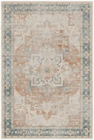 Rugxara 8x10 Area Rugs,Large Rugs for Living Room(BlueOrange) - Image 5