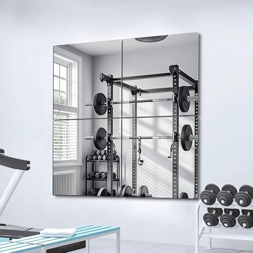 Delma Frameless Mirror Tiles 22"x22"x4 Pcs Wall Mounted - Image 2