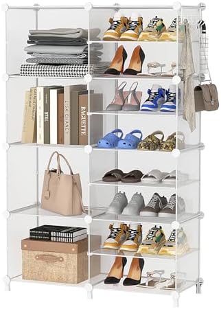 AWTATOS Closet Organizer 8 Cube Storage Shelves, Transparent Twill - Image 6
