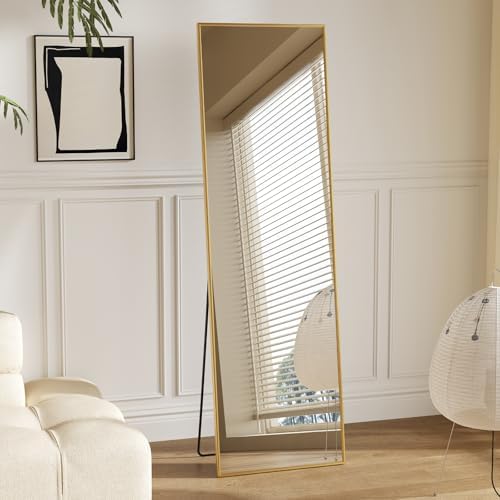 Full Length Floor Mirror 56"x15", Body Standing Mirror by Aidoly