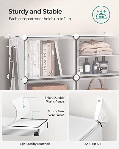 SONGMICS Shoe Rack, 6-Tier with Doors, 24-Pair Storage Cabinet - Image 5