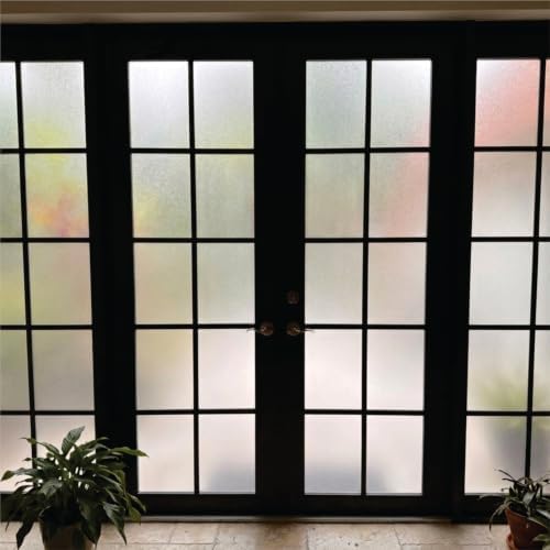 Frosted Privacy Window Film, French Door, Custom Cut to Size - Low Tack Self Adhesive, Removable, No Residue - Frost Glass Covering for Bathroom, Home Office - Image 3