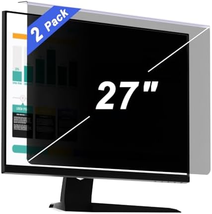 【2-Pack】27 Inch Hanging Computer Privacy Screen | Anti-Spy | Blue Light by RedANGEL