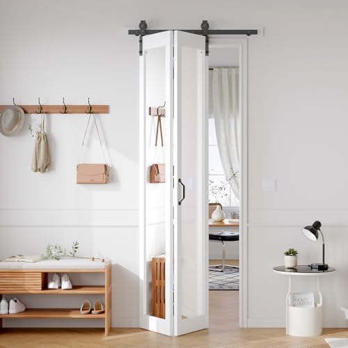 FREDBECK Bifold Mirror Closet Barn Door 36x96 Hardware Included,1 Panels by FREDBECK