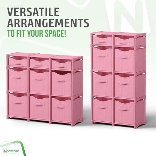 Cube Storage Organizer with Storage Bins Included - The Perfect Closet Organizers and Storage Solution. Includes 9 Storage Cubes, Great For Toy Storage, Closet Storage, Clothes Storage (Pink) - Image 5