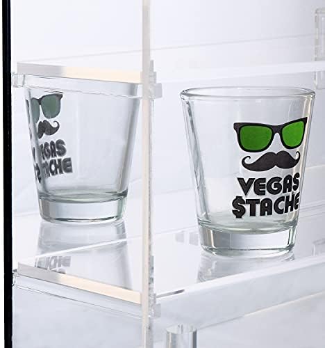Ikee Design Mirror Back Acrylic Wall-Mountable Display Case with 4 Shelves - Image 4
