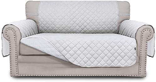 Easy-Going Reversible Couch Cover, 2 Cushion Sofa, Loveseat, White/White by Easy-Going