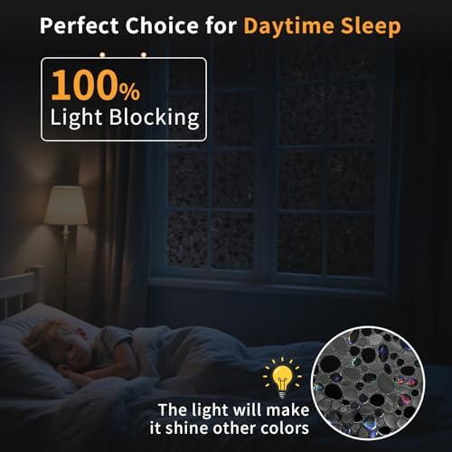 JAYONG Total Blackout Window Privacy Film with Tools, 17.5'' x 78.7'' - Image 2