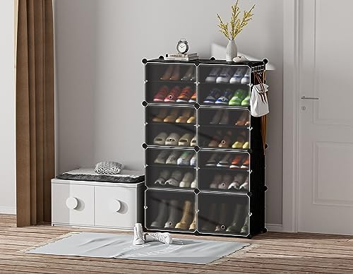 HOMIDEC Shoe Rack Organizer 32 Pair Modular Shoe Storage Cabinet for Closet - Image 2