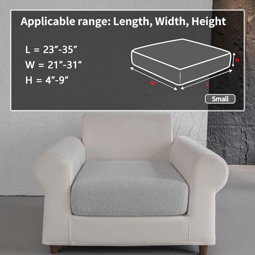OHSIO Couch Cushion Covers for Sectional Sofa, Stretch Soft Sofa Slipcovers - Image 2