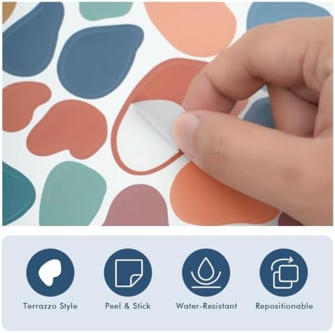 720 Pcs Boho Terrazzo Stickers | Irregular Polka Dot Peel-and-Stick Vinyl Decals for Walls & Other Smooth Surfaces - Image 6