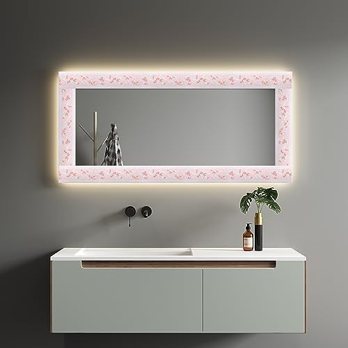 AbaBoorty Pink Flower Pattern Wallpaper Trim - 196"X4.1" Self-Adhesive Wall Border Sticker Decor for Bedroom & Living Room Walls - Image 2