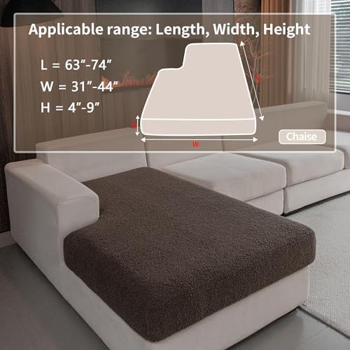 OHSIO Couch Cushion Covers for Sectional Sofa, Stretch Soft Sofa Slipcovers - Image 2