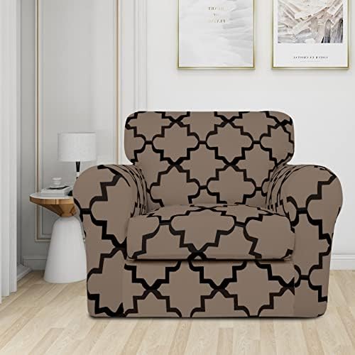 Easy-Going 2 Pieces Stretch Sofa Slipcover for Armchair Washable - Image 2