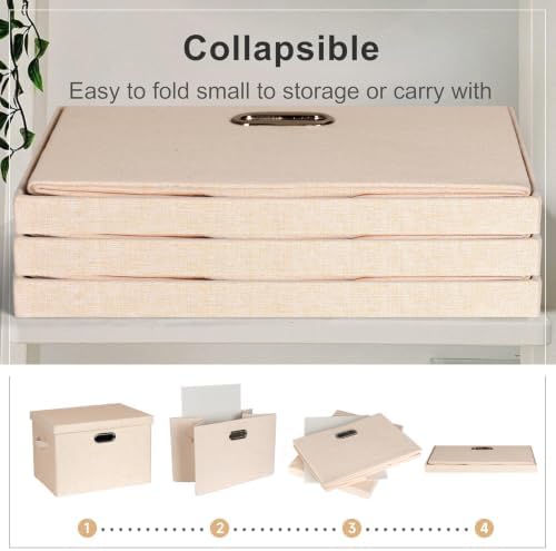 Storage Bins with Lids Fabric Closet Organizers Cubes Office Organization - Image 4