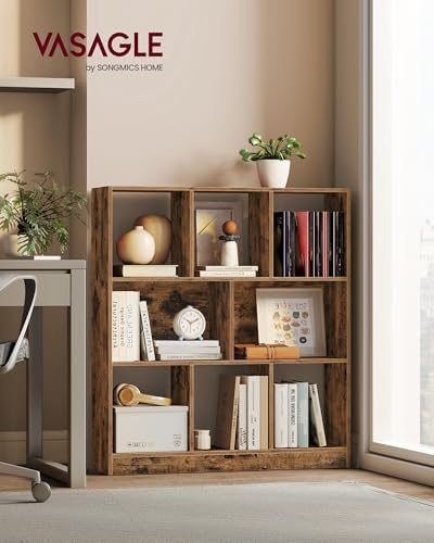 VASAGLE Bookshelf, 8 Cubes Storage Organizer, 35.4 x 9.5 x 39.4 Inches - Image 2