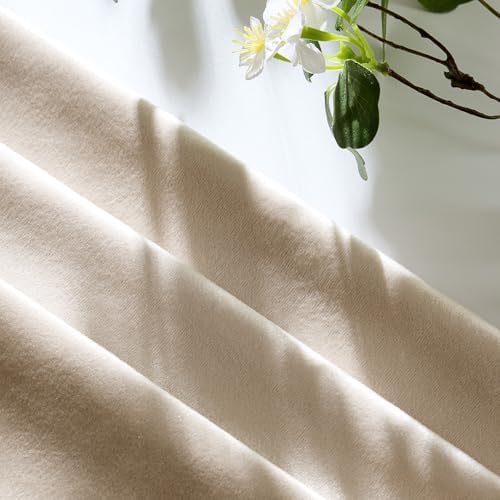 GIGIZAZA Velvet Pillow Covers 12x20 Decorative Pillows Pack of 2 Beige - Image 4