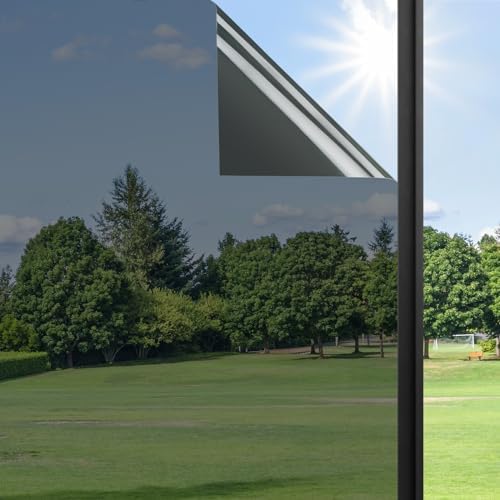 Haton One Way Window Privacy Film for Home, Black 17.5" x 78.7" by HatonHomeDecor