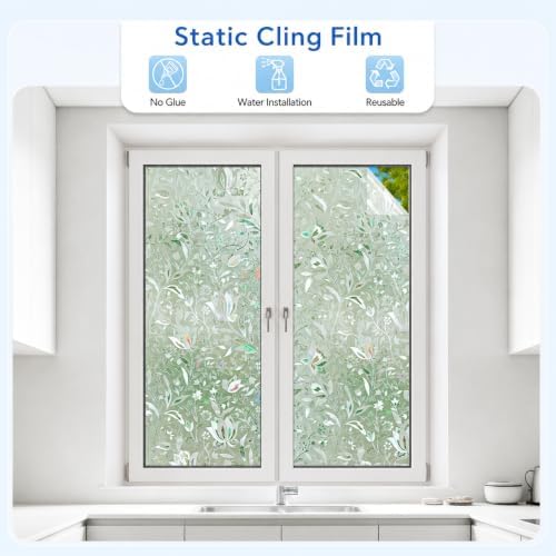 GTJ Rainbow Tulip Window Privacy Film, Static Cling, 47.2 x 157.5 in - Image 5