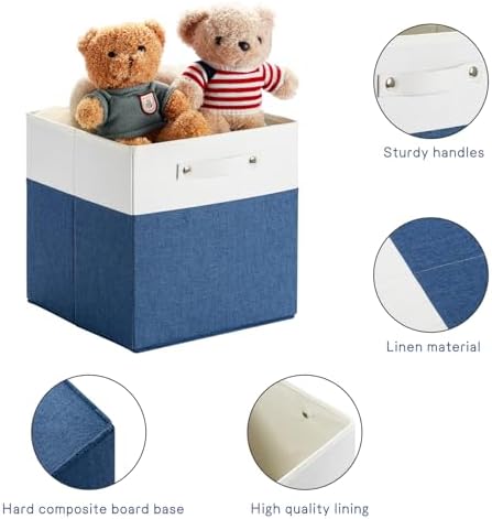 FinishingBo 13x13x13 Storage Cube Bins 6 Pack, Cube Shelf Baskets - Image 6