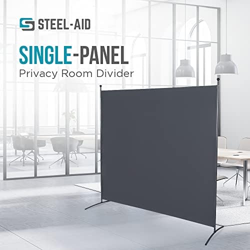 Steel-AID Single-Panel Privacy Room Divider – Folding Partition Privacy Screen for Office, Classroom, Dorm Room, Kids Room, Studio, Conference - 71" x 72" - Easy to Assemble, Freestanding & Foldable - Image 2
