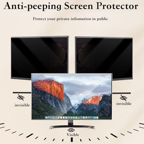 Hanging Computer Privacy Screen Filter 22 Inch,Compatible with 21/22 inch for 16:9 Widescreen Desktop Monitor, Anti Glare Eye Protection and Blue Light Blocks - Image 2
