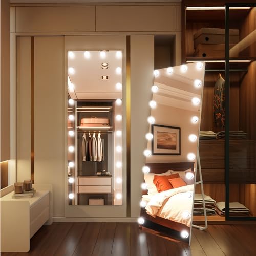 Kosmonia 66"x22" Hollywood Full Length Mirror with Light, 22 Dimmable Bulbs by Kosmonia