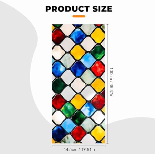 Window Privacy Film Frosted Glass Window Sticker Window Film Static Glass Cling Tint Non-Adhesive for Home Door Decorative Frosting Cover 17.5 X 39.3 inch - Image 5