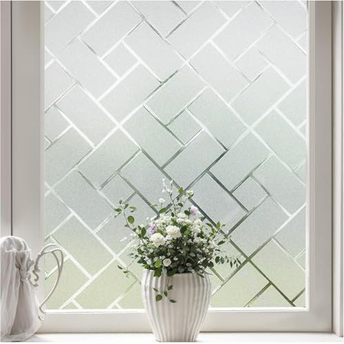 Coavas Frosted Window Privacy Film Day & Night Static Cling 35.4"x157" by Coavas