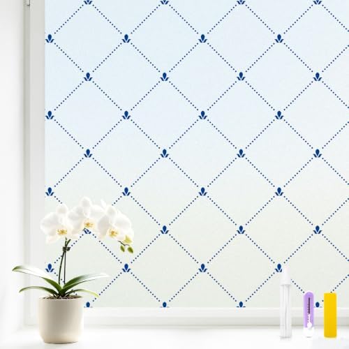 SOMWISE Frosted Window Privacy Film, Day and Night, Static Cling, 23.5X 78.5 by somwise