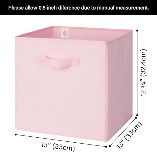 GRANNY SAYS Pink Cube Storage Bins, 13x13 Storage Cube Organizer, 8-Pack - Image 6
