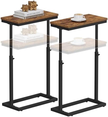 TUTOTAK End Table, Side Table, Tall Couch Table, Sofa Table, Set of 2 by ChoosetutotakFurnitureBuildYourCozyHome
