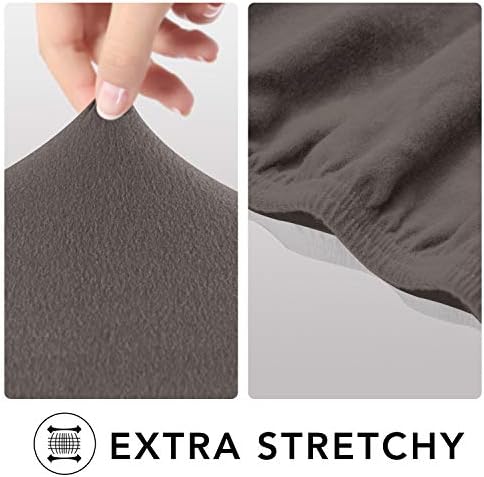 PureFit Stretch Couch Covers for Sofa Large Sofa Slipcovers Taupe - Image 4