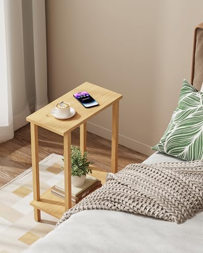 TUTOTAK Narrow Side Table, 2-Tier Small End Table for Couch - Image 5