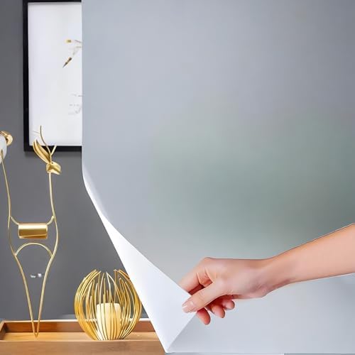 Frosted Glass Film, Static Cling Removable Decorative Window Sticker for Bathroom Doors & Windows, Privacy Window Film with Heat Insulation & UV Blocking, 11.8 x 78.7 Inches by Unknown