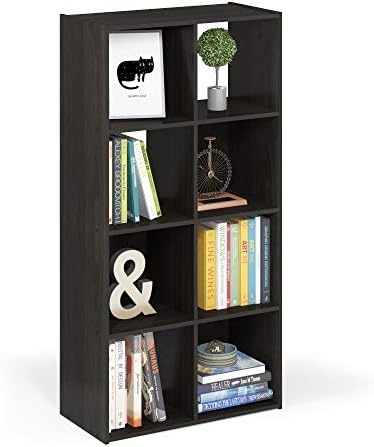 Furinno Pelli Cubic Storage Cabinet, 4x2, Espresso by Furinno-FitsYourSpaceFitsYourBudget