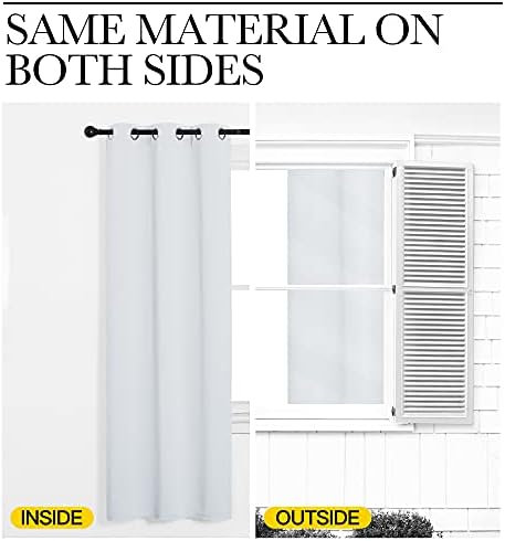 NICETOWN Curtains & Drapes for Door Tapestry, Sound Noise Canceling Room Darkening Replacement Makeshift Curtains for Bathroom Pantry Bedroom Closet (Cloud Grey, 1 Panel, 5ft Wide x 11ft Long) - Image 6
