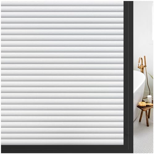 rabbitgoo Frosted Glass Window Privacy Film, Blinds Pattern, 23.6" x 78.7" by rabbitgoo
