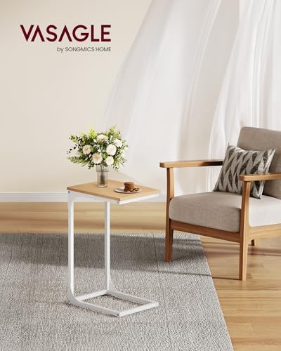 VASAGLE C-Shaped End Table, Small Sofa Side Table with Metal Frame - Image 2